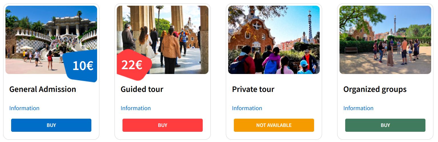 バルセロナ：グエル公園入場券GetYourGuide