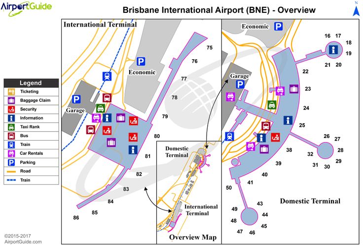 ブリスベン国際空港フロアガイド Tour of Brisbane