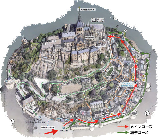 モン サン ミッシェル修道院の優先入場チケット