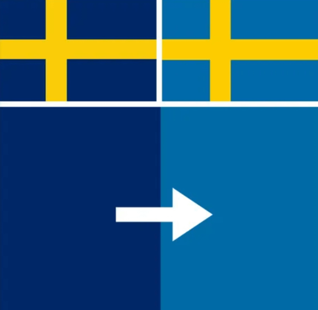 スウェーデン国旗 金十字旗 大型フラッグ 150cmX90cm