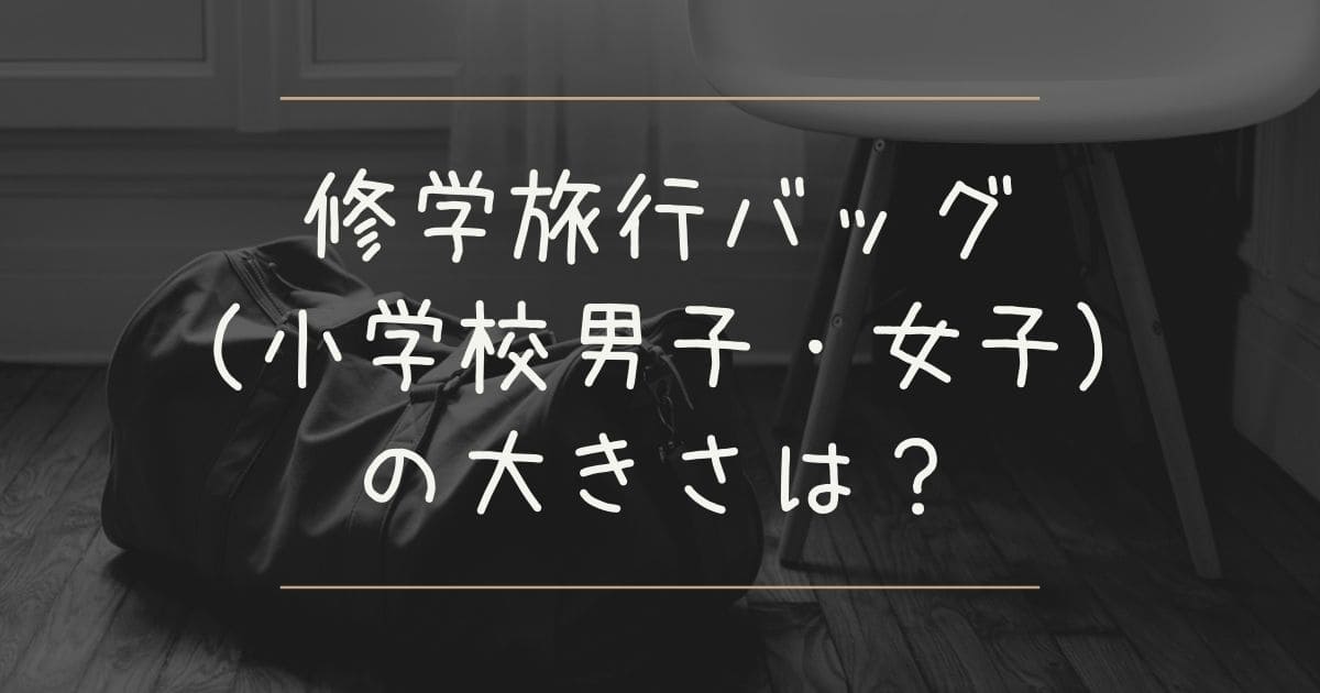 小学生の修学旅行！「持ち物紹介」きりんごきげんブログ