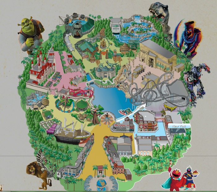 新加坡環球影城地圖：探索全部六個主題區