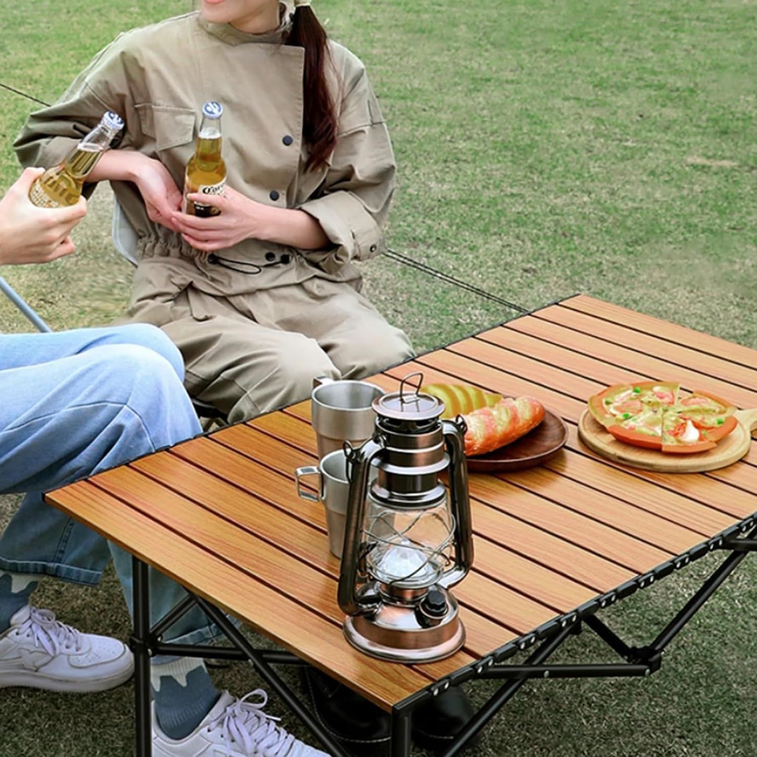 Amazon.co.jp: アウトドア テーブルチェアセット キャンプテーブルチェアセット 5