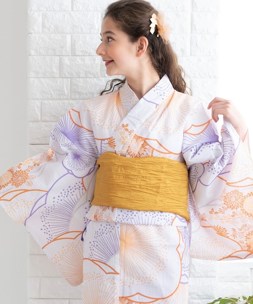 AmazonKYOETSUキョウエツ浴衣セット 旅館浴衣 3点セット 旅館浴衣、帯、共紐レディース125,