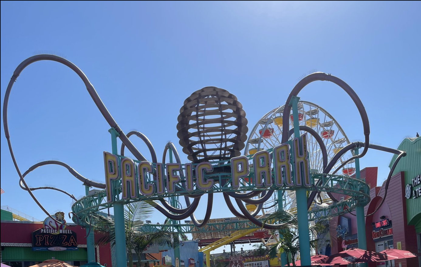 サンタモニカのビーチ＆パシフィックパーク アメリカ カルフォルニア州の写真素材86519171-