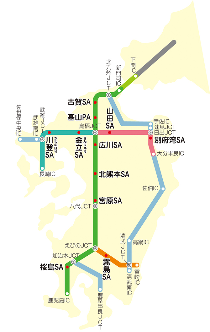 長野自動車道 長野道 のサービスエリア SA ・パーキングエリア