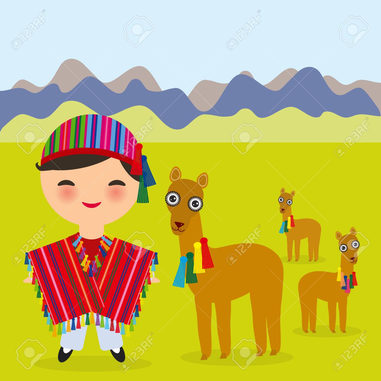 ペルー ポンチョ アルパカウール- メキシコ雑貨とメキシコの民芸店