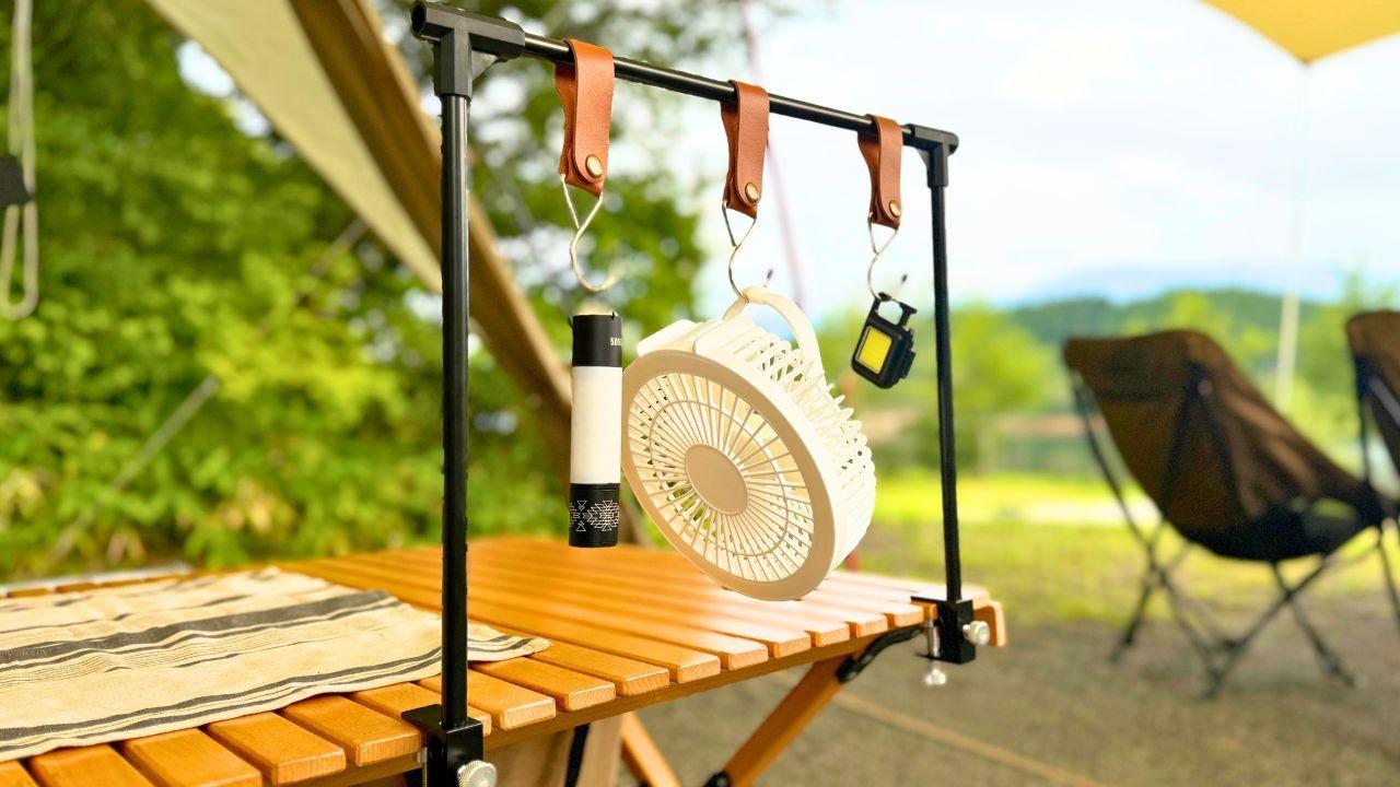 ウッドハンギングラック 久しぶりにダイソーでギア購入！ バンキングラック用ウッド天板🏕