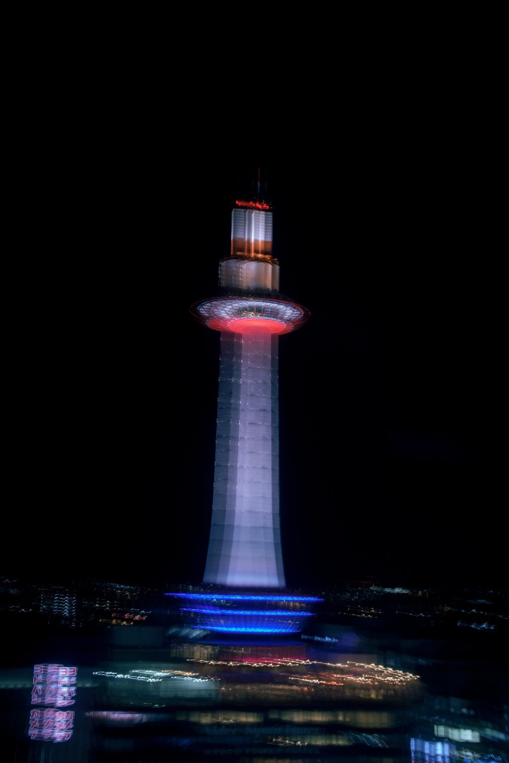 仕事帰りの写活 京都タワー京都タワーウニウニウニウニ好きと繋がりたい京都夜景スポットレーザービームbeautiful_kansai梅小路フォトコン