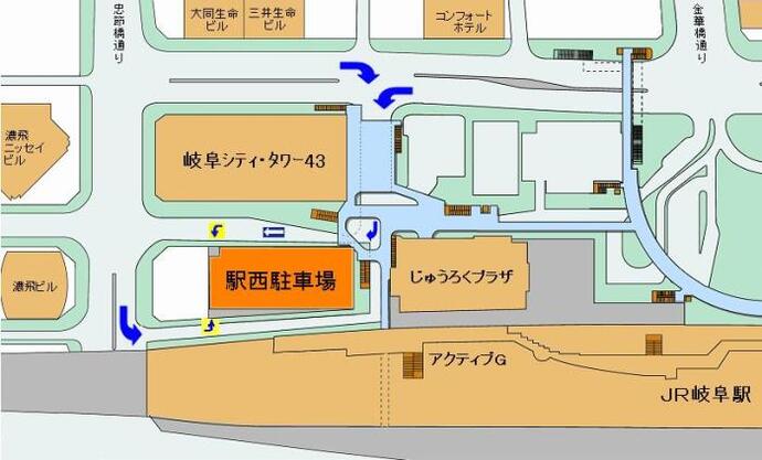 岐阜県岐阜市伊奈波通１丁目 名鉄岐阜駅 の月極駐車場・賃貸駐車場