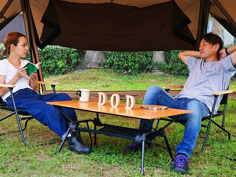 3段階高さ調節 DIY・工具・ガーデン アウトドア 折りたたみ テーブル