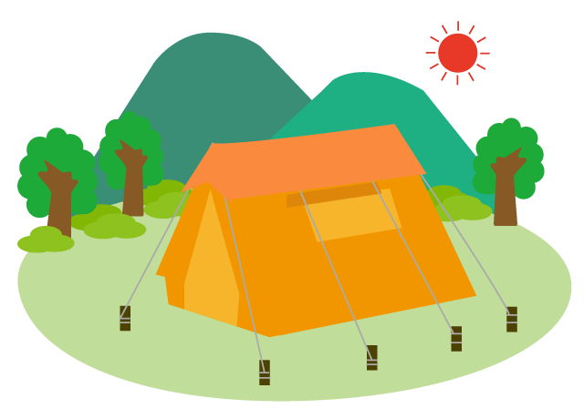 キャンプイラスト素材無料素材ならフリービーAC