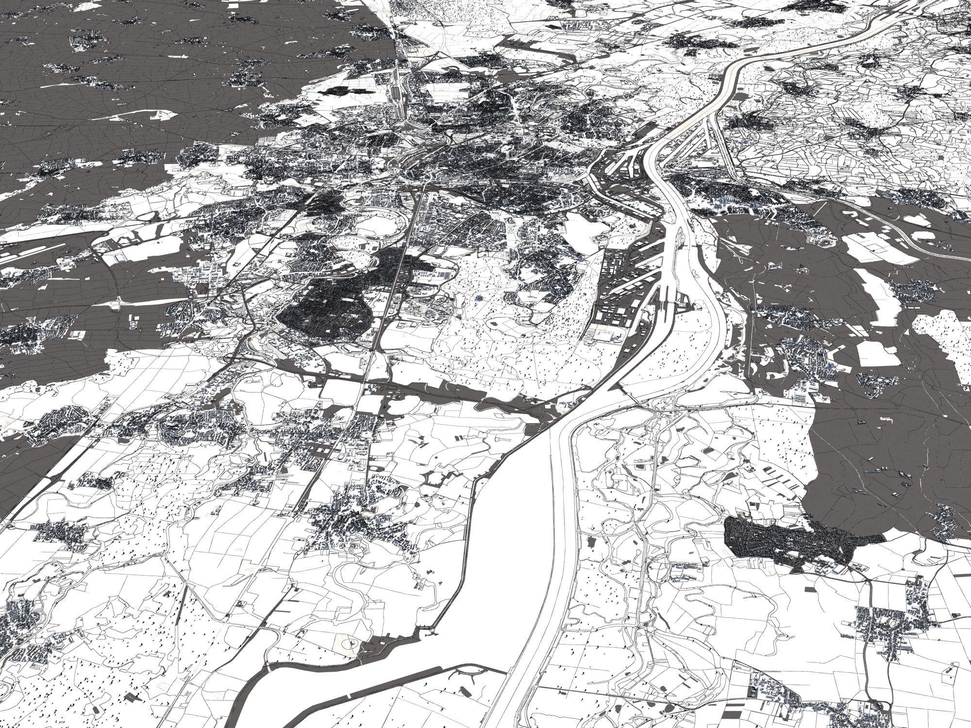 ストラスブール フランス 地図プリント