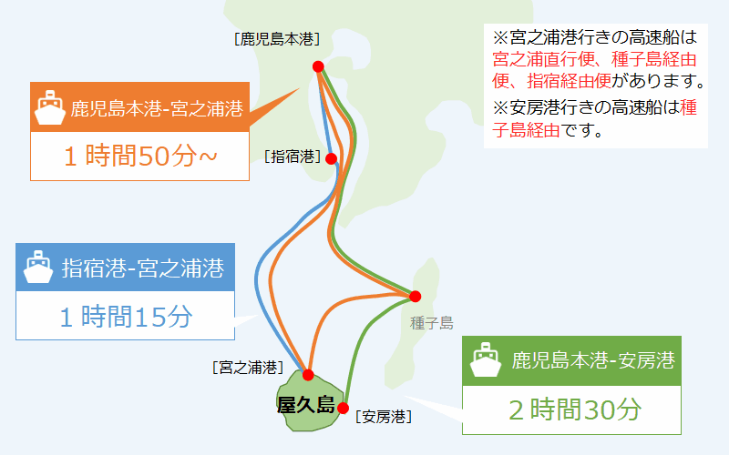 高速船で行く！「屋久島」フリープラン＜3日間＞VISIT鹿児島県