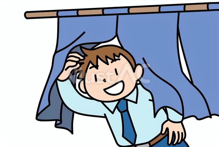 暖簾をくぐるの写真素材 - PIXTA