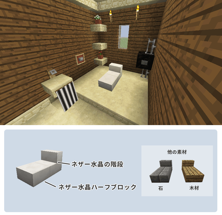 誰でもできる マイクラで実際に座れる椅子の作り方！いかくんブログ
