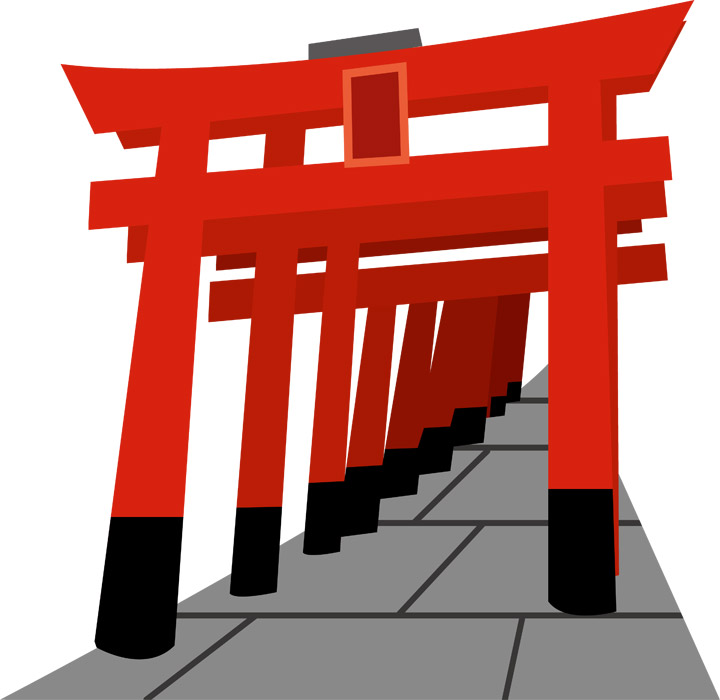 京都観光イラストのフリー素材イラストイメージ