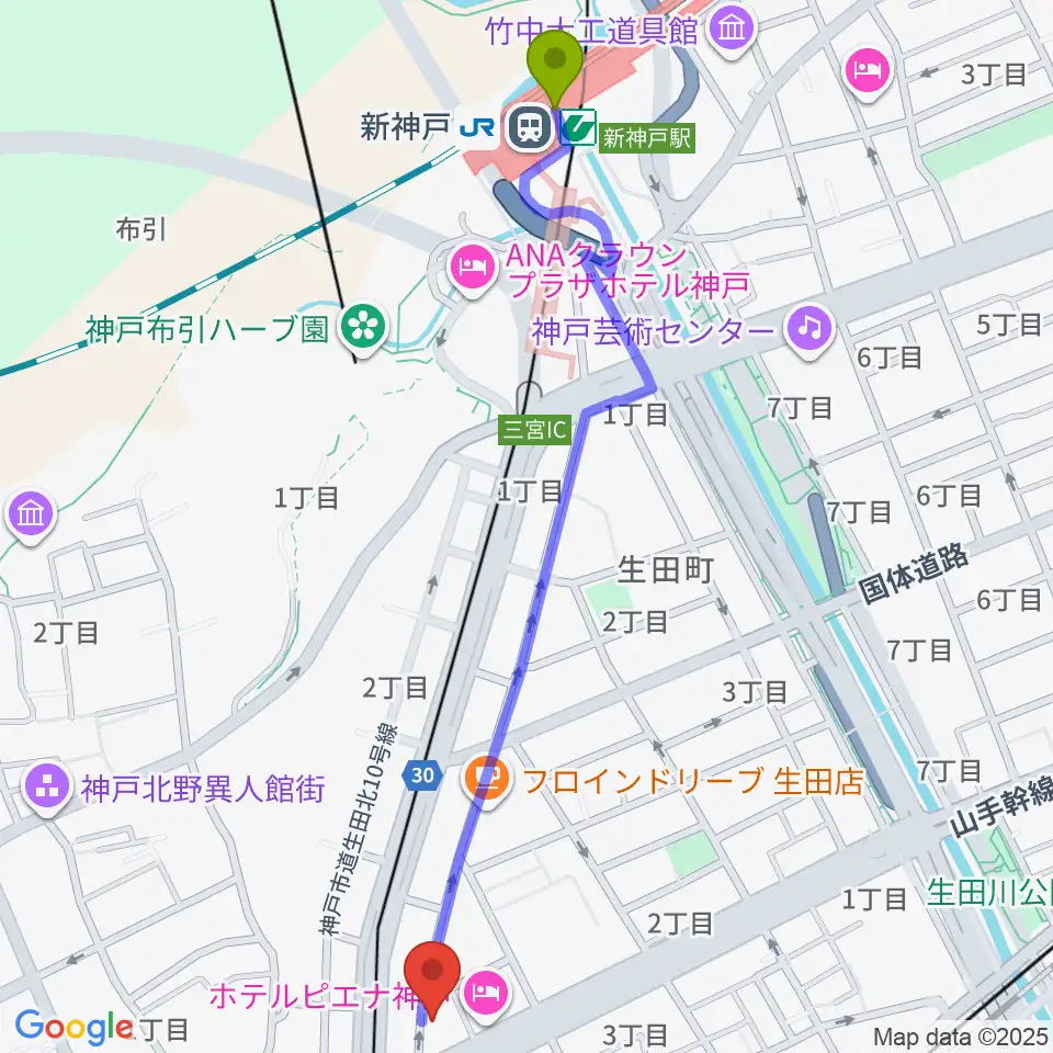新神戸駅から三宮駅へマドびっ！ Madosan's View