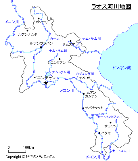 メコン川とベトナムの地図Premiumベクトル素材
