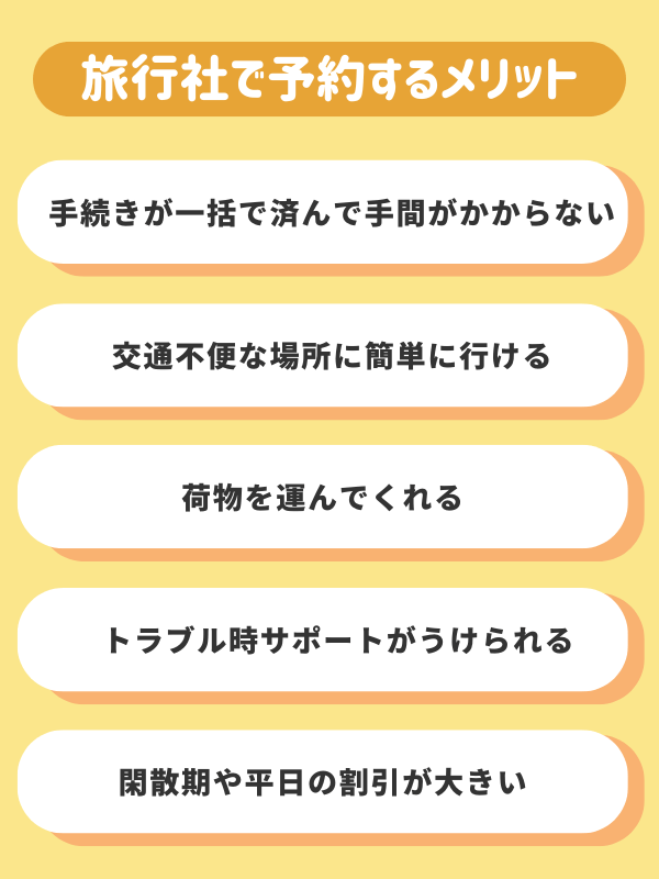旅行会社を使うメリットとは？個人手配とツアー予約どちらが安くてお得？トラベルスタンダードジャパン