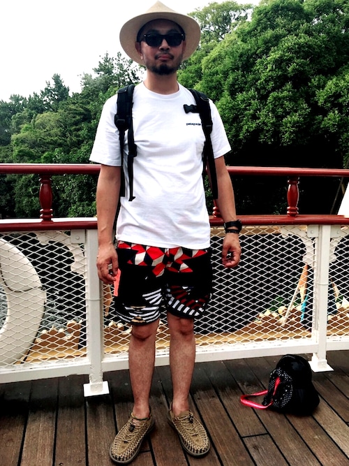 夏コーデ メンズ アウトドア マネキン買い 3点セット