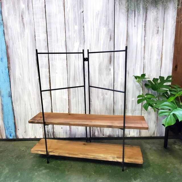 アイアンシェルフ ウッドシェルフ キャンプギア 日本製 シェルフ