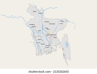 バングラデシュと周辺国の地図 - 旅行のとも、ZenTech