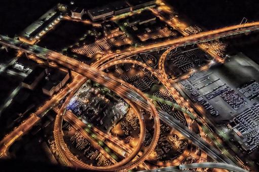 フリー写真高速道路を走る車による光のラインパブリックドメインQ：著作権フリー画像素材集