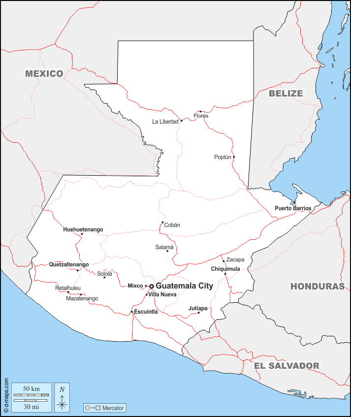 704 Guatemala Map Stock Photos,