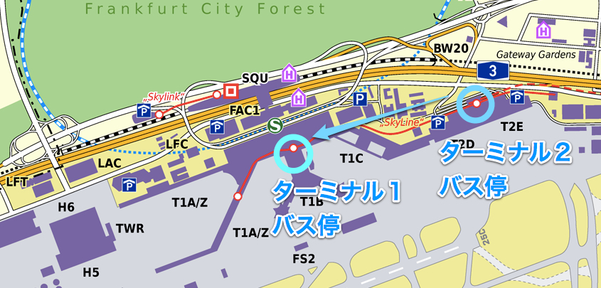 写真付 フランクフルト空港のターミナル移動方法！乗り継ぎは簡単フランクフルトから発信！ドイツ生情報