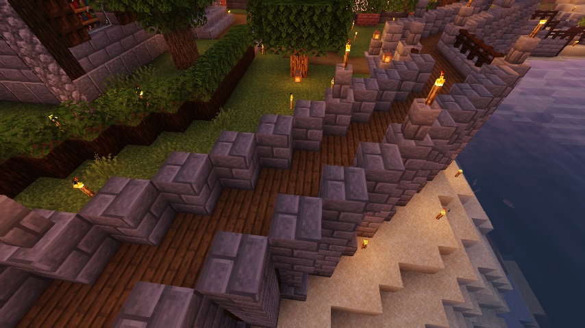 マイクラ 超かっこいい城壁の建築マイクラ速報