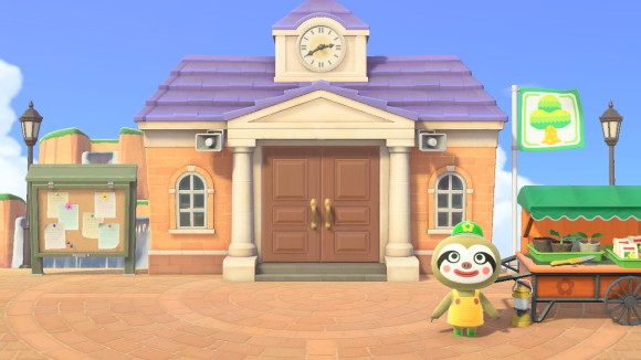 あつ森 案内所周りのレイアウト線路先の分かれ道と商店街Shopping districtSpeed ​​build