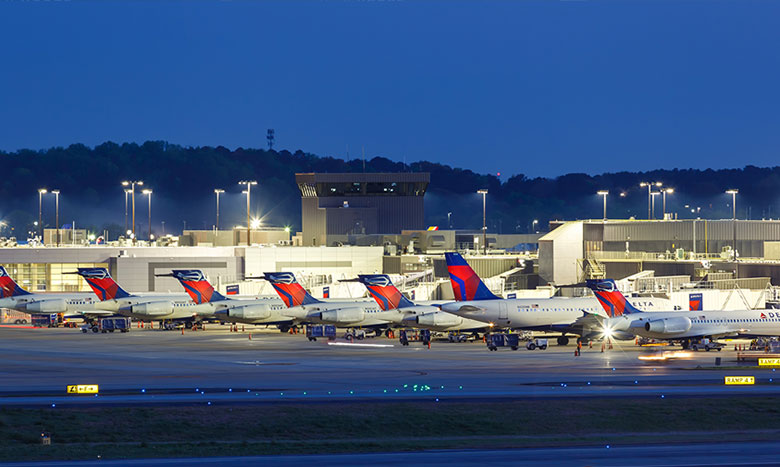 アトランタ空港ターミナル地図デルタ-アトランタエアポートデルタ端末の地図 米国