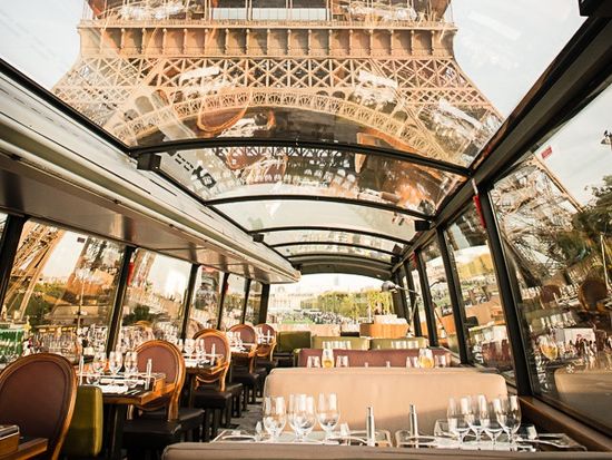 パリ：ガラス屋根のバスで行くバストロノーム グルメ ランチ