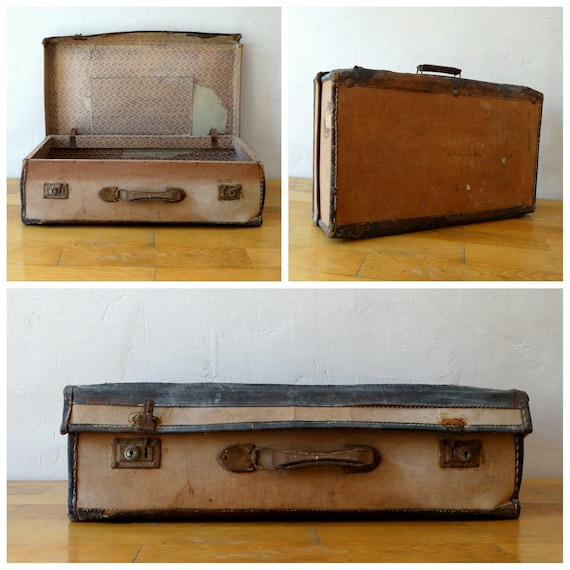 水色の古いトランク スーツケース Sunco サンコー鞄 :