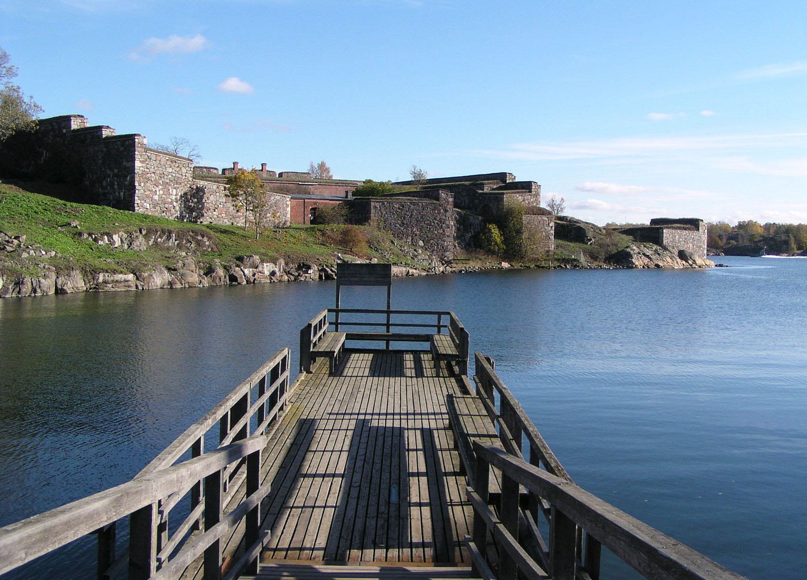 スオメンリンナ島のカモメ ヘルシンキの砦 歴史 フィンランド語 写真背景