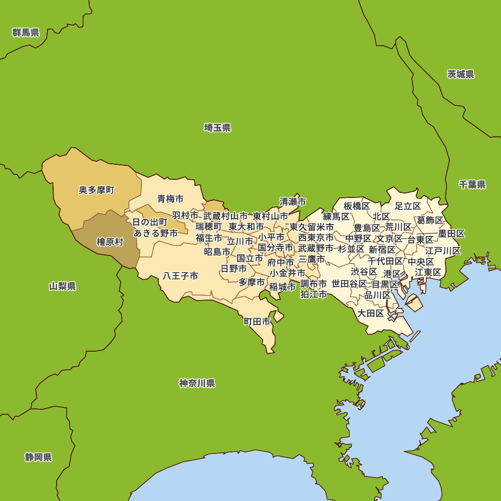 東京都の地図Map-It マップ・イット