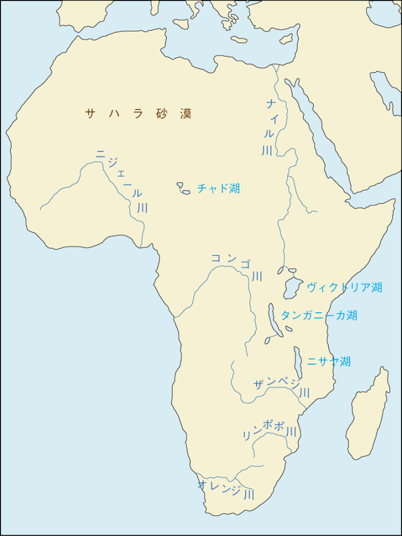 エジプトの地図、川、道路、都市。 手描きの地図。 北アフリカ地図」のイラスト素材