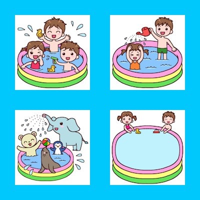 ペープサート 水遊びのおやくそく 保育教材 紙芝居 ポスター