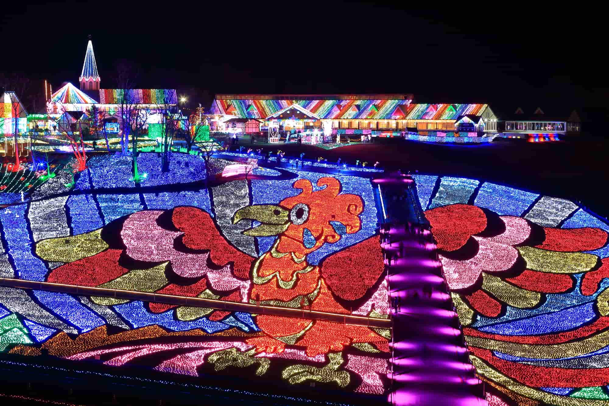 東京ドイツ村ウインターイルミネーション2024-2025」。高台から望む光の地上絵やクリスマスマーケットも - OZmall