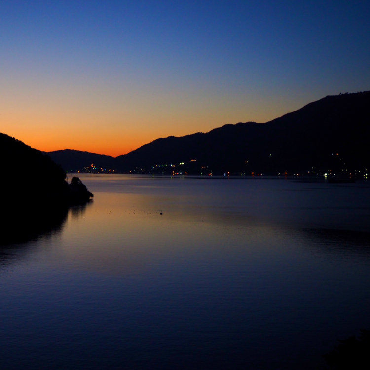 瀬戸内海 香川県 小豆島 夜景の写真素材 -