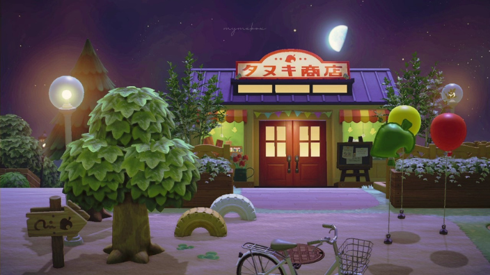 あつ森 タヌキ商店を隠すレイアウトお店と仕立て屋さんを並べるマイデザイン配布Nook's Cranny and