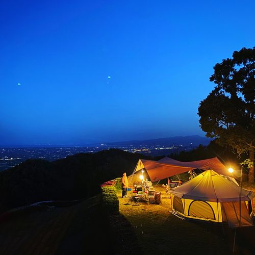 由布岳を眺めながらの温泉に癒されて 湯布院温泉ベースキャンプ場 ファミリーキャンプ