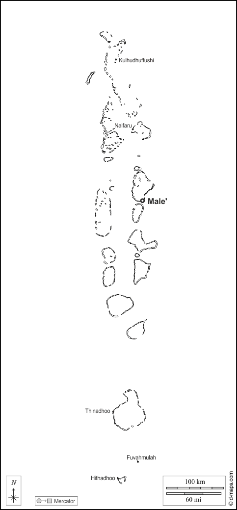 モルディブ 地図 MAP OF THE