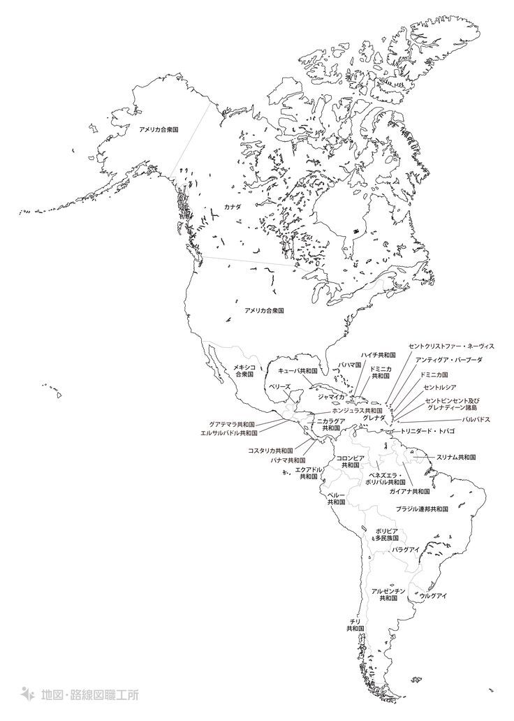 世界地図 州・大陸 境界線ありのイラスト素材102309667-