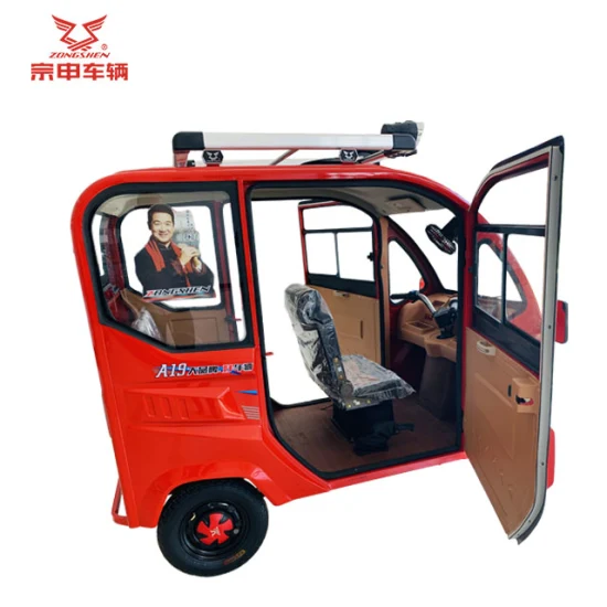 フィリピン人バジャジスタイルトゥクトゥク 3 輪の大人の Zongshen 屋根付き電動自転車タクシー