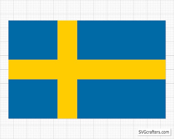 スウェーデンSweden 国旗のフリー素材、無料素材イラストダウンロード ai