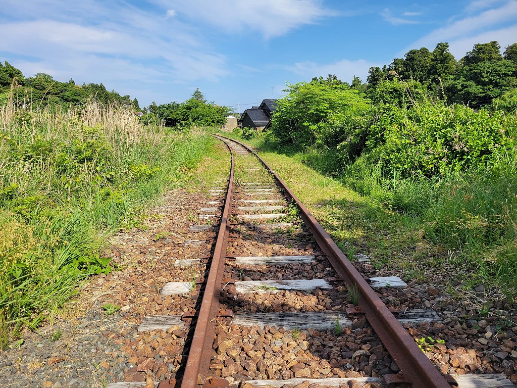 空撮 かつて奥能登まで鉄道が来ていた「旧蛸島駅」