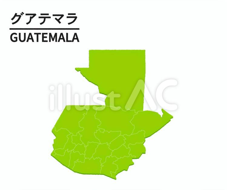 首都グアテマラ市、国境、最も重要な都市、河川や湖沼のグアテマラの政治地図英語ラベリングとスケーリングの図のイラスト素材・ベクター Image31043722
