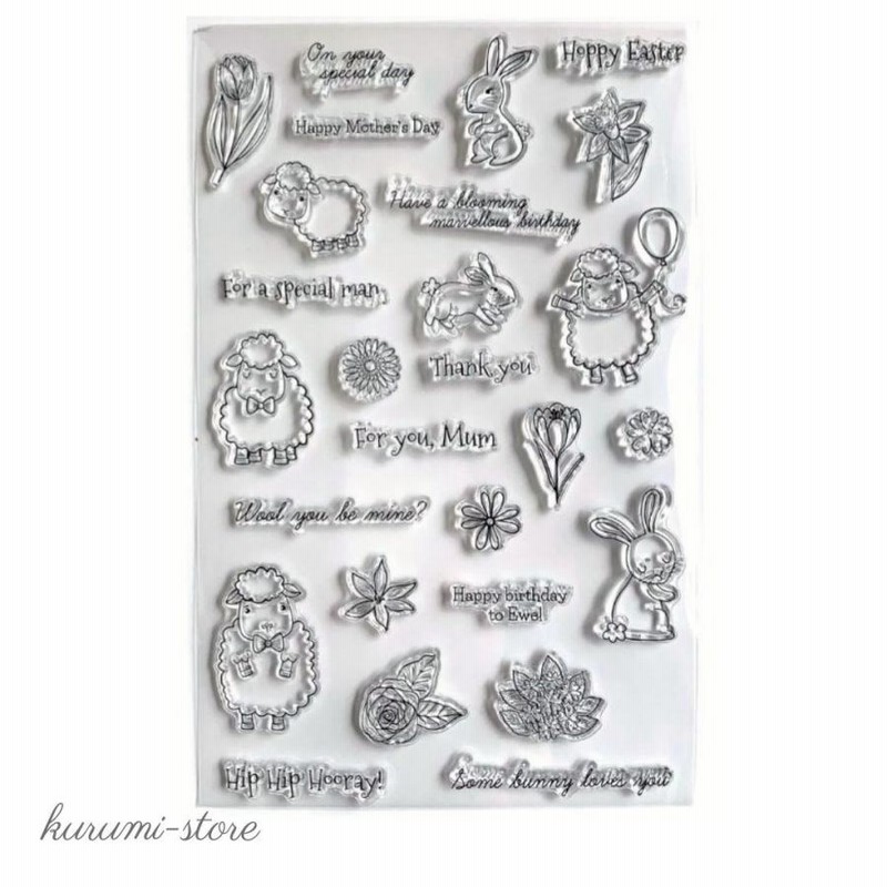 防水ステッカー 切手風 スタンプ風 海外 ２枚セット